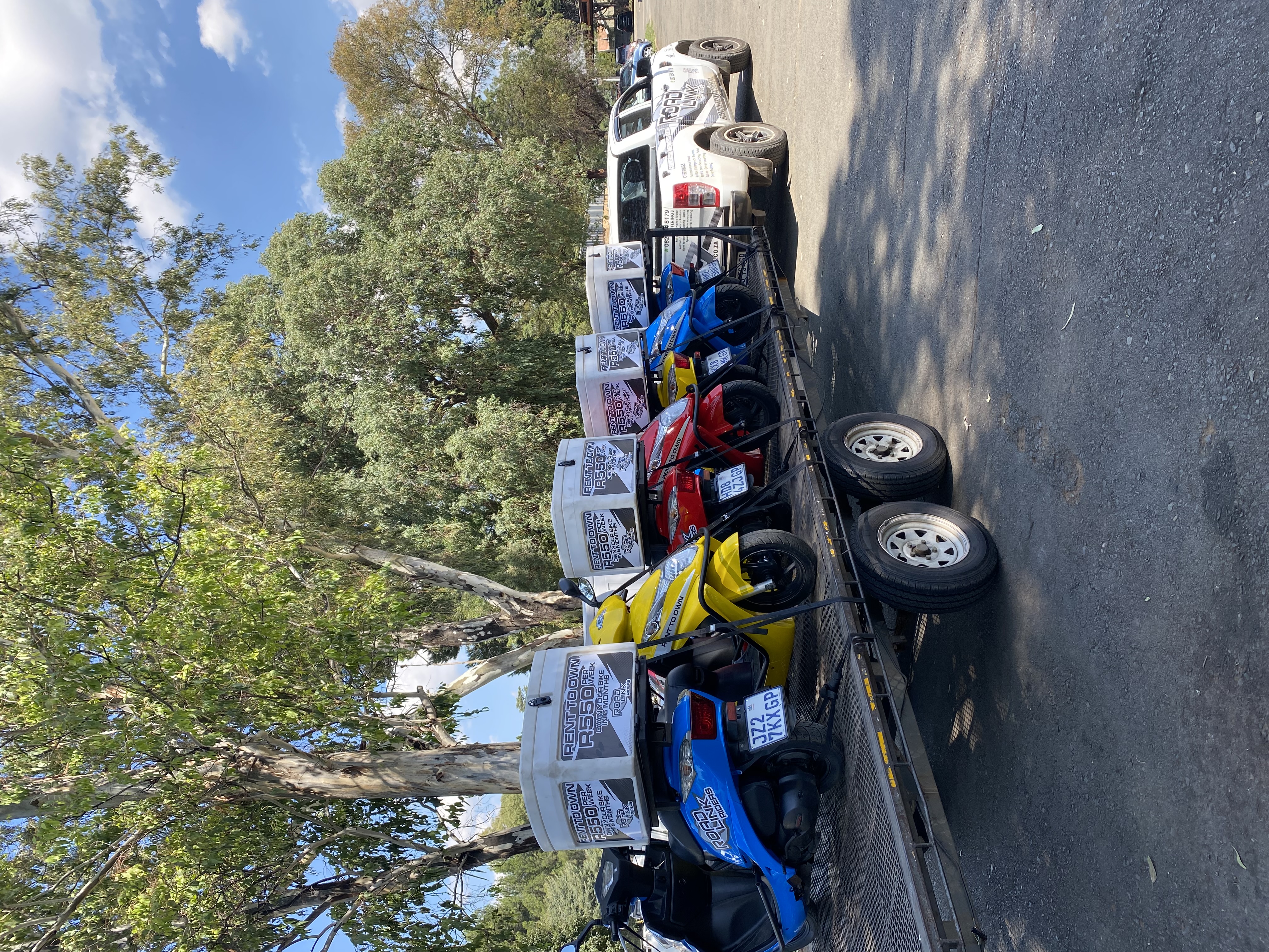 RoadLink rent-to-own motorcycles ready for delivery
